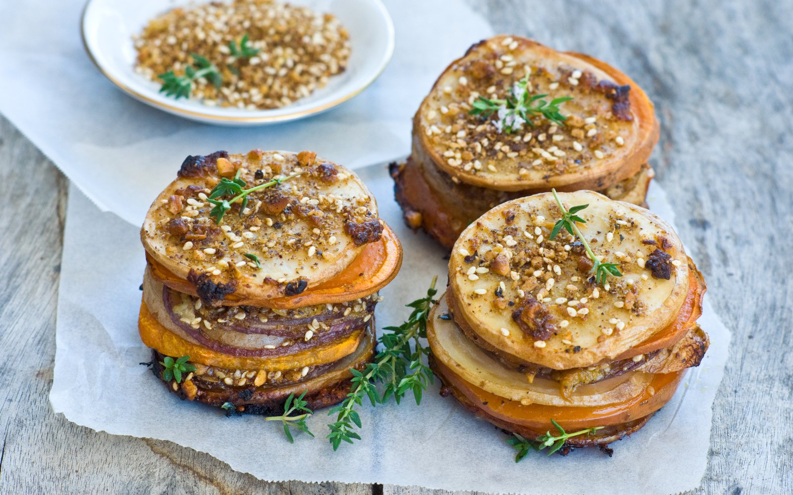 Roast Root Vegetable Stack With Dukkah [Vegan, Gluten-Free] – One Green ...